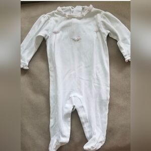 Kissy Kissy Footie with Hand embroidery 3-6 mo